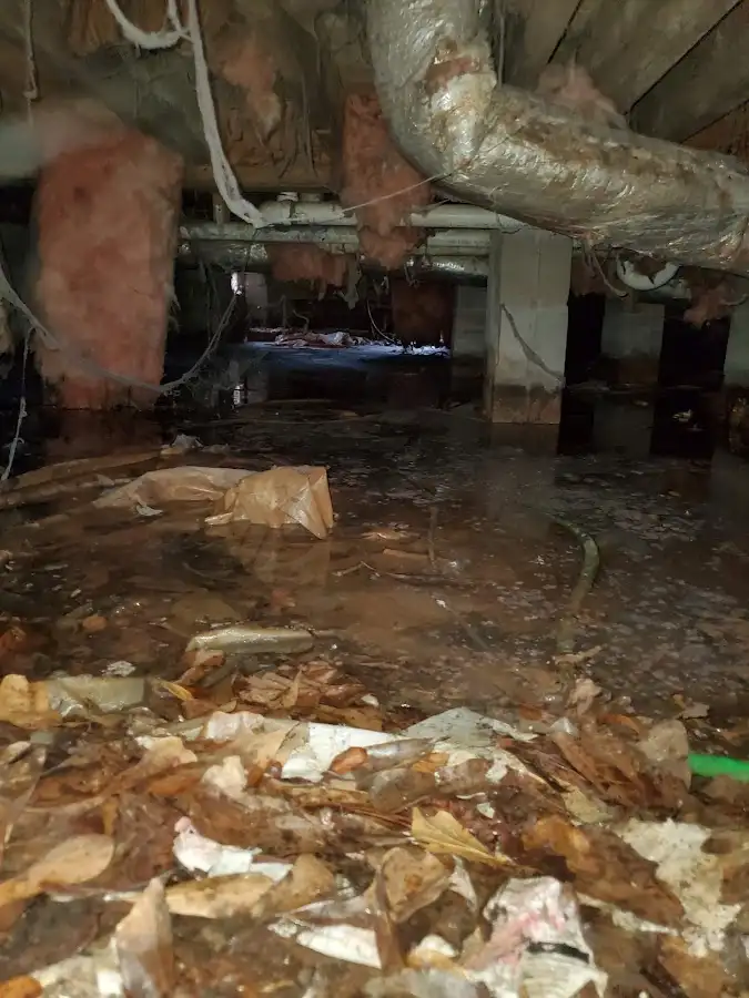 Crawl space flood assessment for Commercial Water Damage Restoration in Staunton