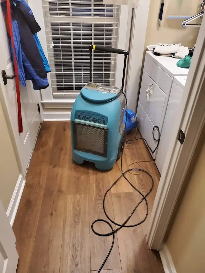 Commercial dehumidifier deployed for Flood Damage Cleanup in Staunton